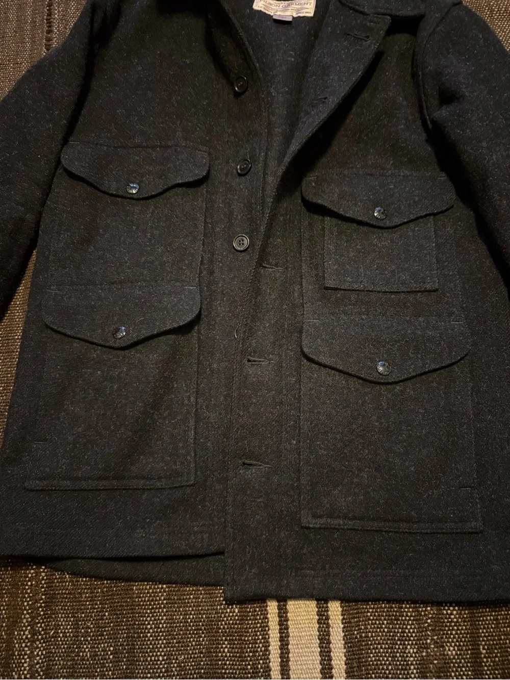 Filson Charcoal Wool Field Jacket